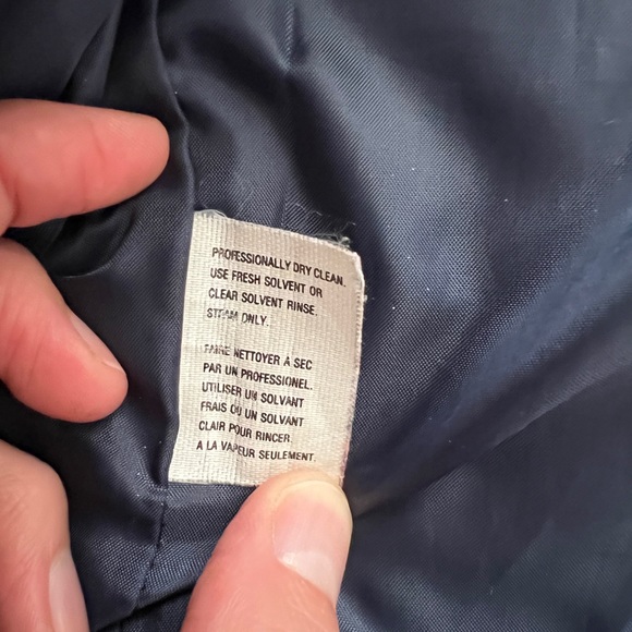 Vintage 90s Eddie Bauer wool plaid check lined blazer coat jacket blue green - Picture 6 of 8